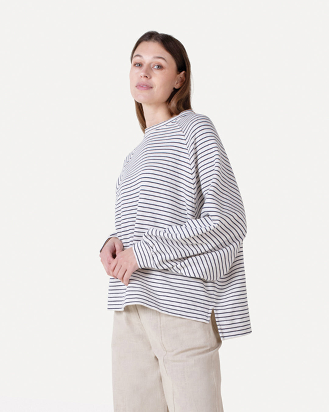 Flori stripe sweat l/s