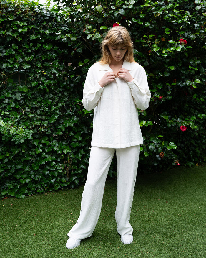 another label Maya shirt Parchment