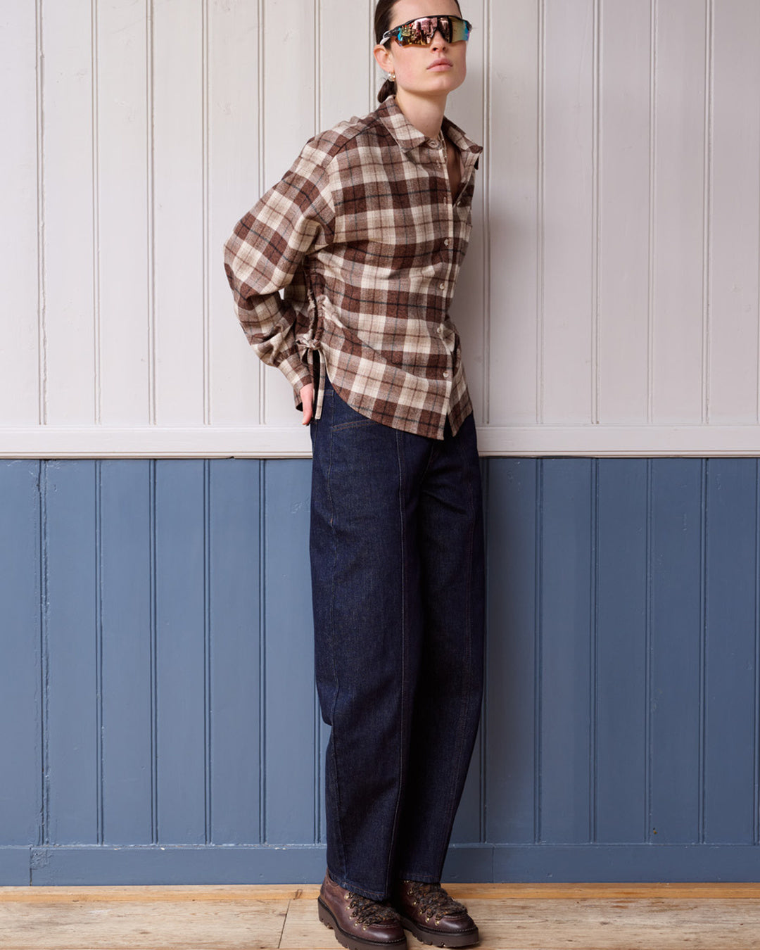 Adrienne check shirt l/s