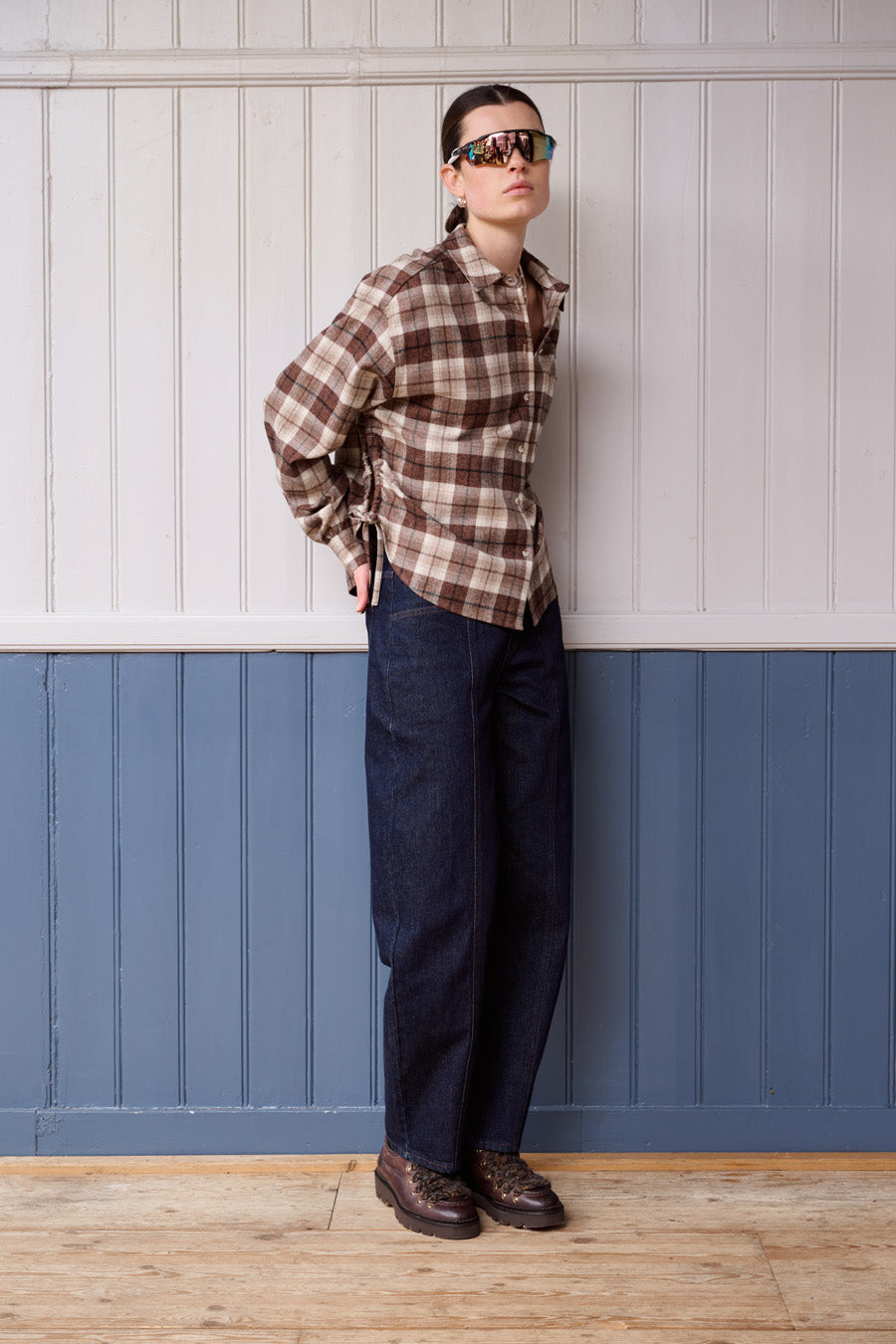 Adrienne check shirt l/s