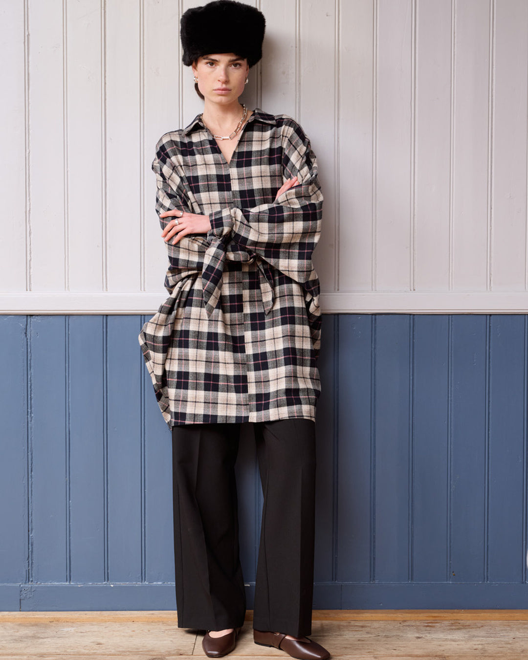 Francoise check dress