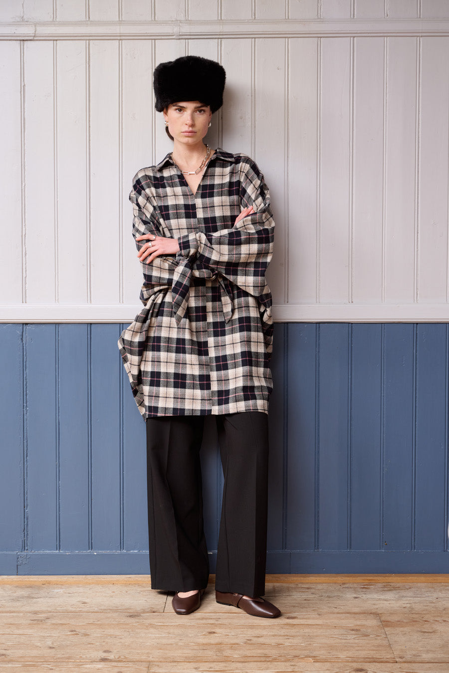 Francoise check dress