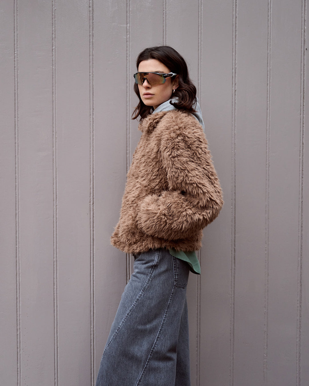 Moore denim wide pants