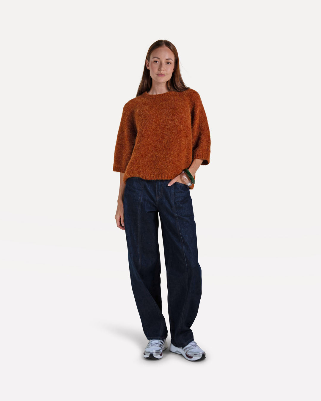 Brune knitted pull s/s