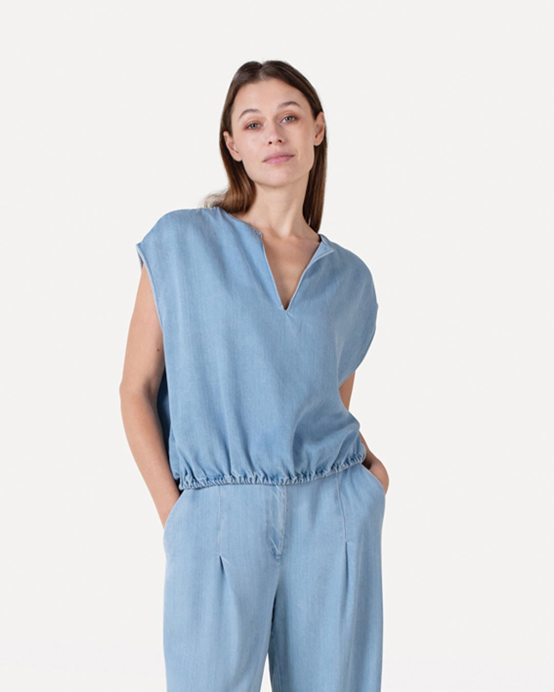 Aurore denim top s/l - Another - Label