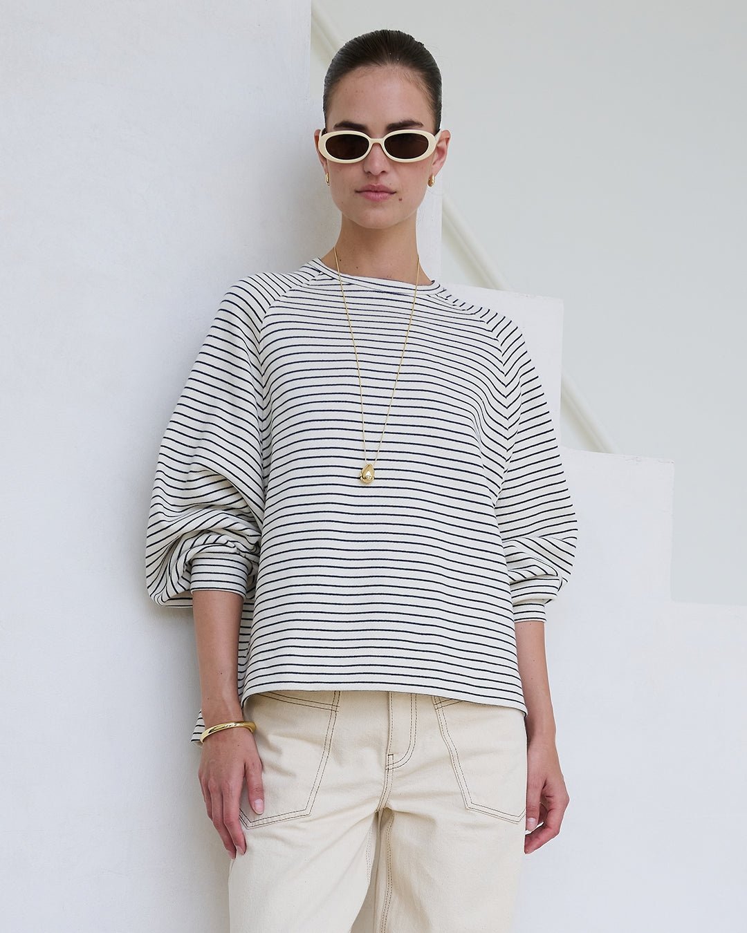 Flori stripe sweat l/s - Another - Label
