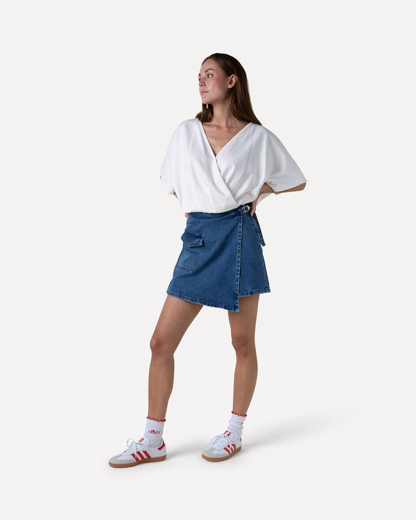 Gwen denim skort - Another - Label