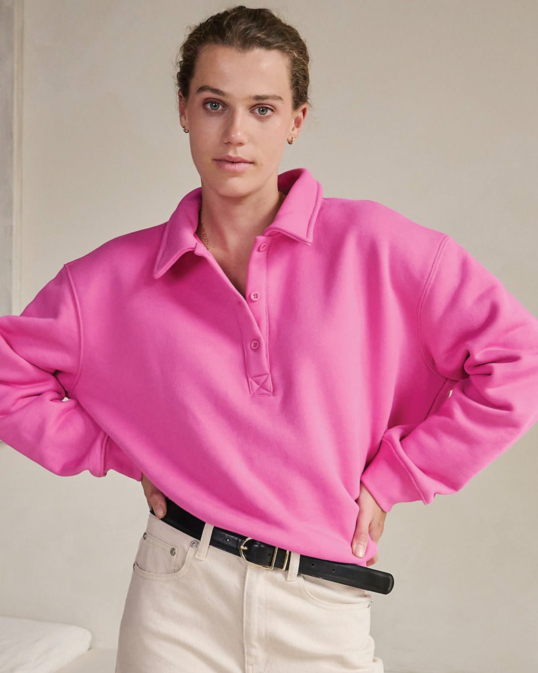 Mireille polo sweat l/s - Another-Label