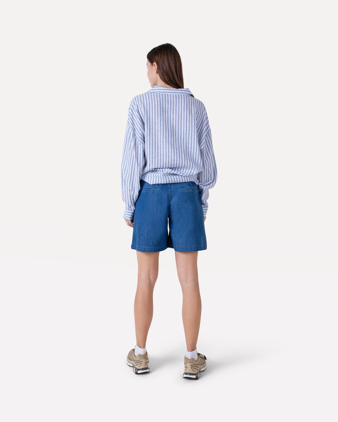 Moore pleated denim shorts - Another - Label