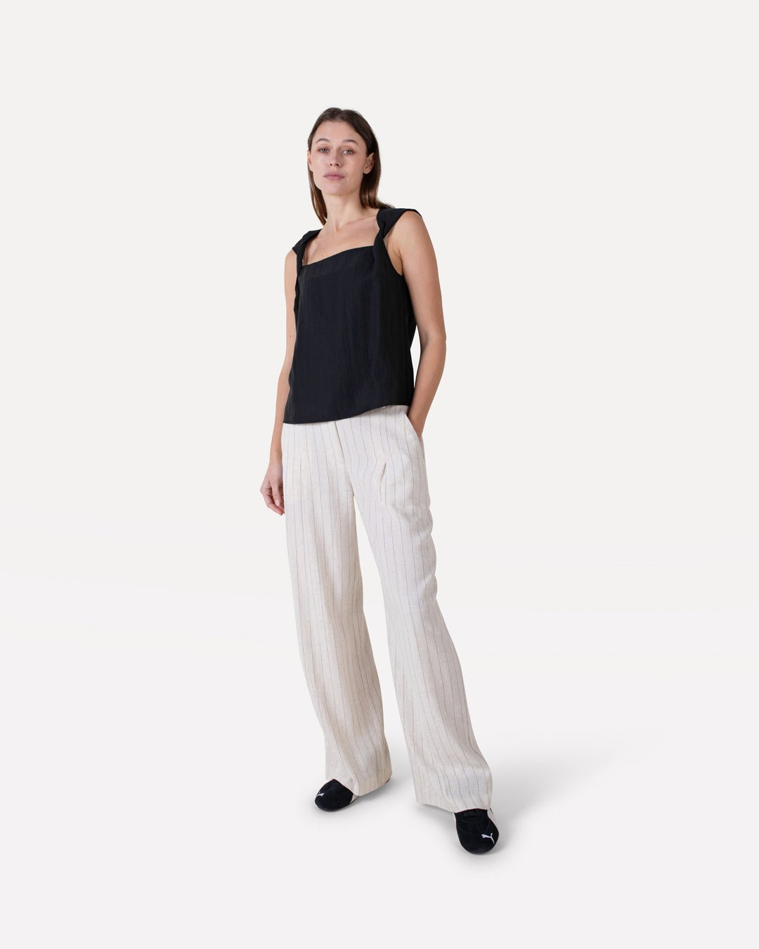 Moore pleated linen pants - Another - Label