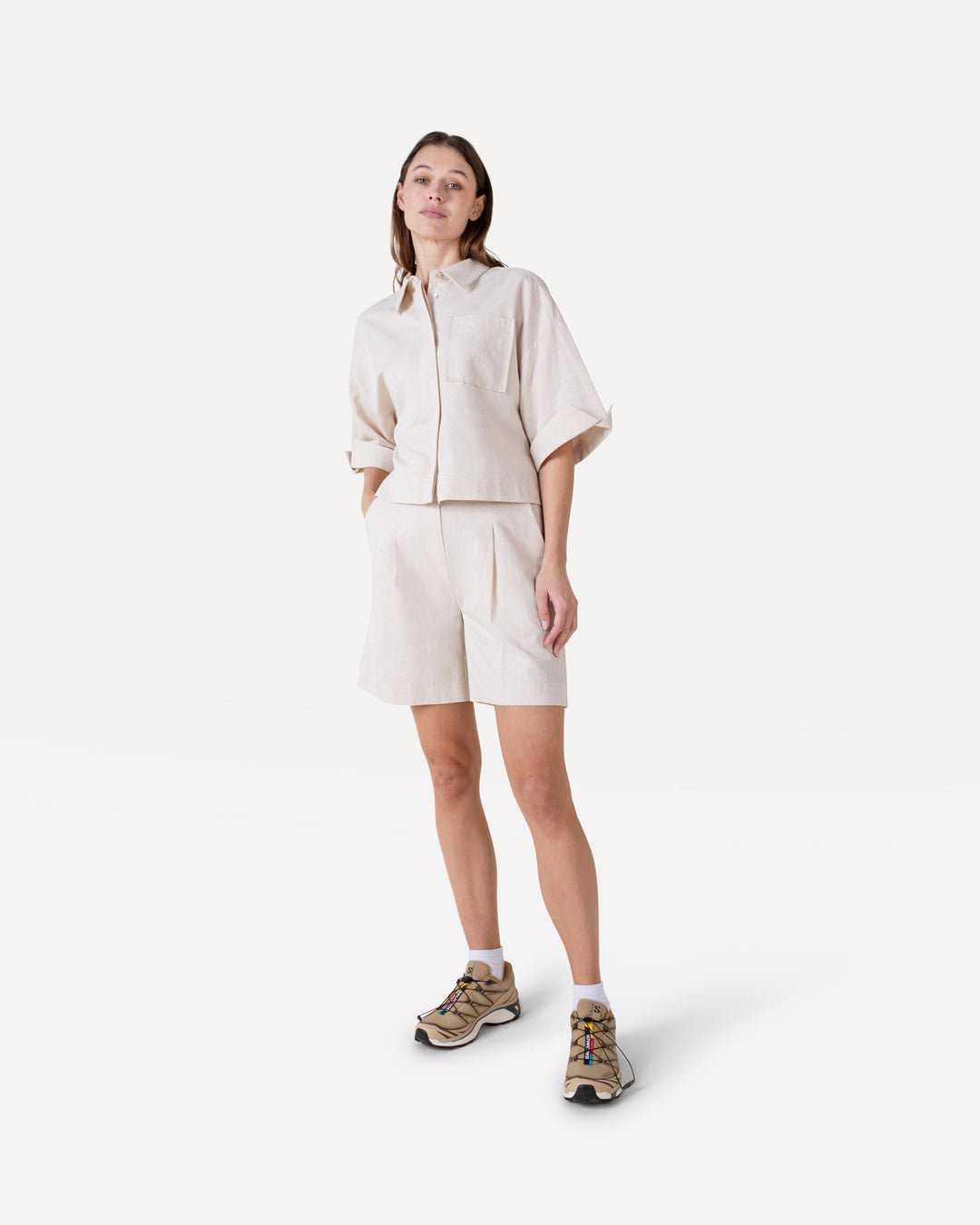 Moore pleated linen shorts - Another - Label