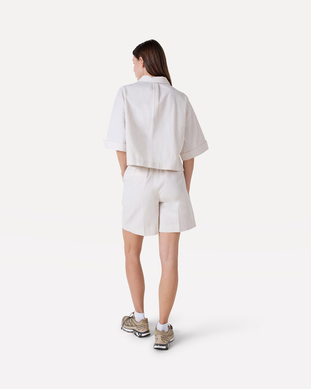 Moore pleated linen shorts - Another - Label