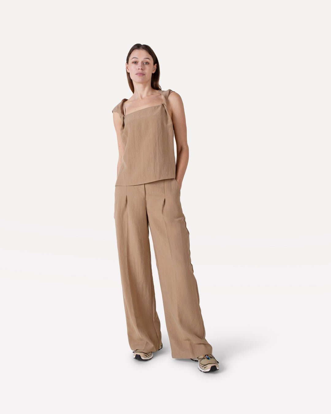 Moore pleated lyocell pants - Another - Label