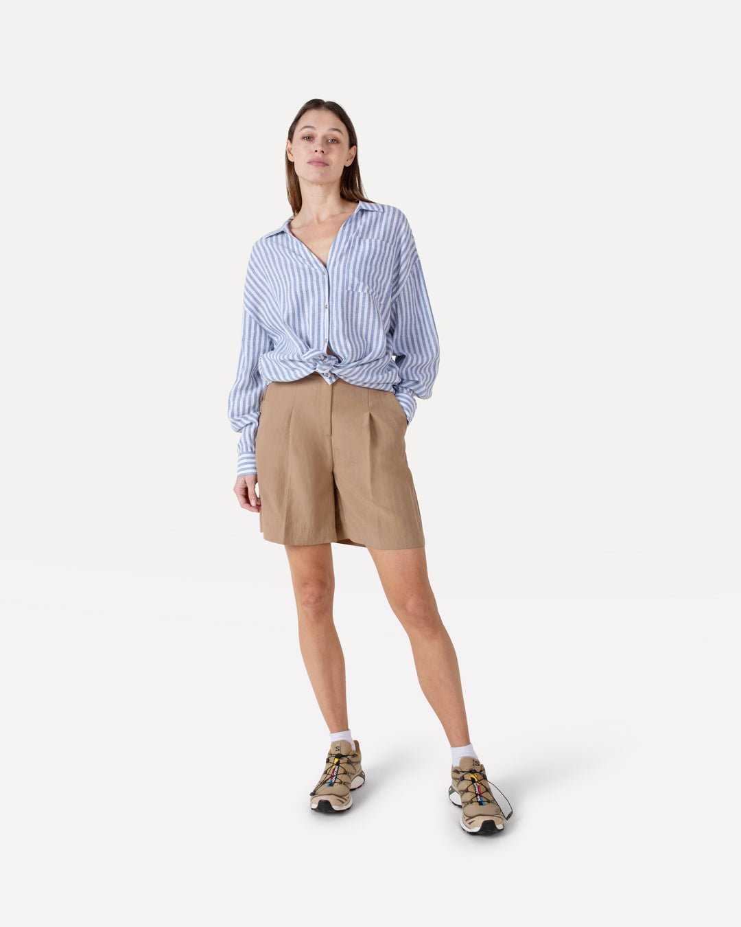 Moore pleated lyocell shorts - Another - Label