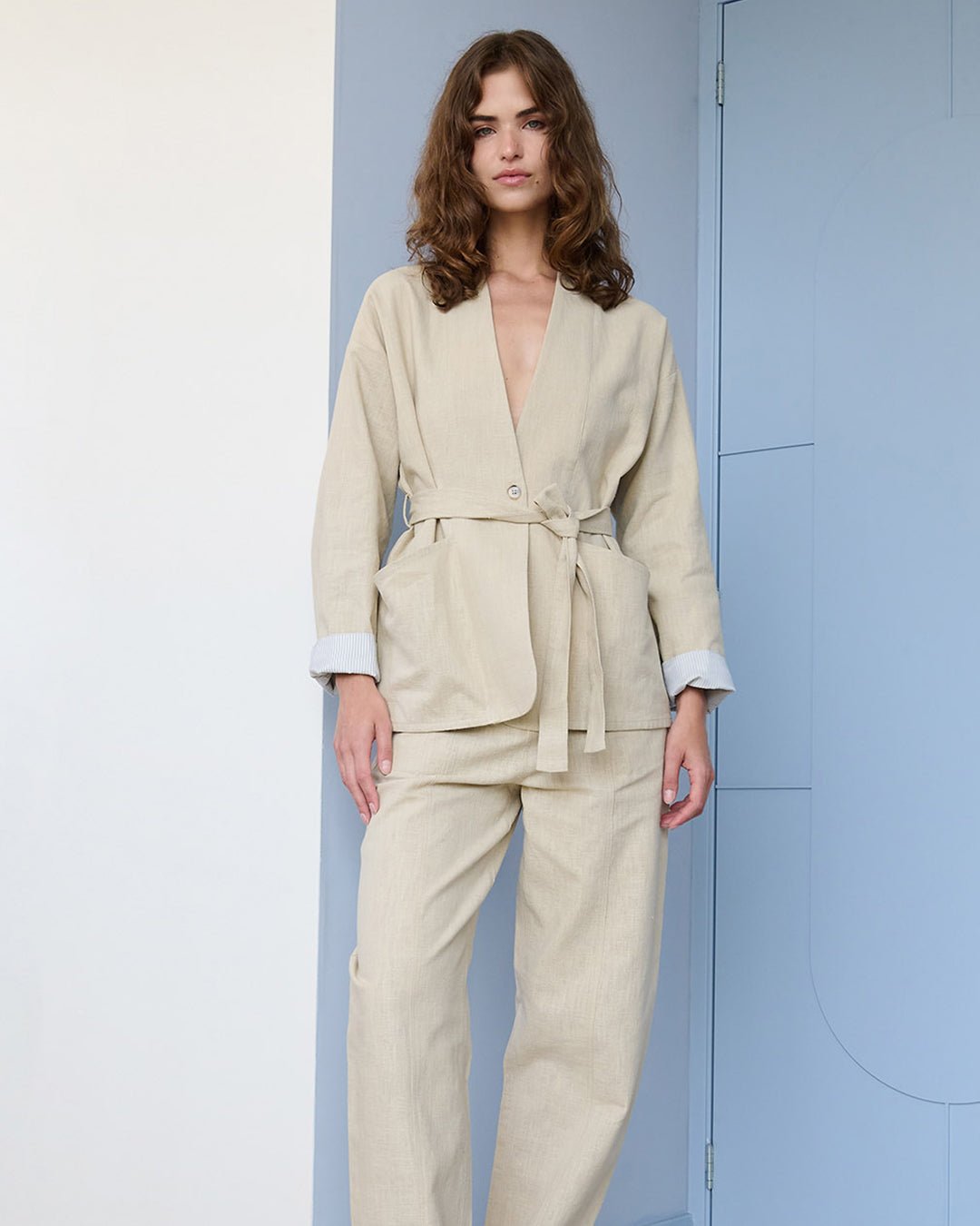 Perrine jacket & Vivia ramie pants - Another - Label