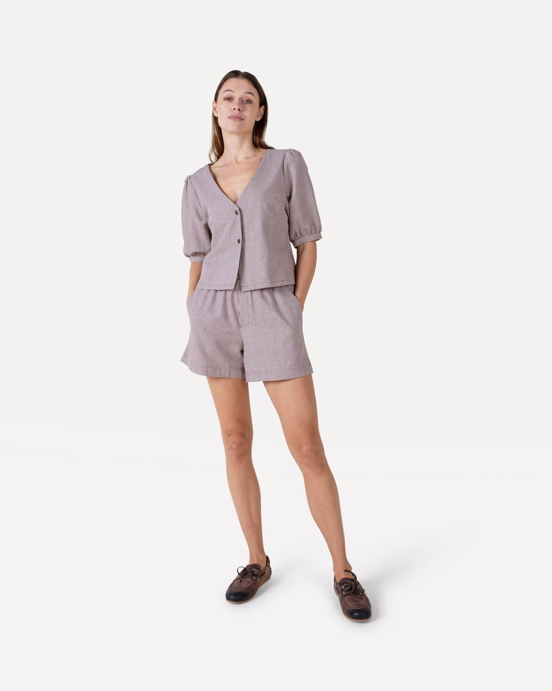 Romane stripe shorts - Another - Label