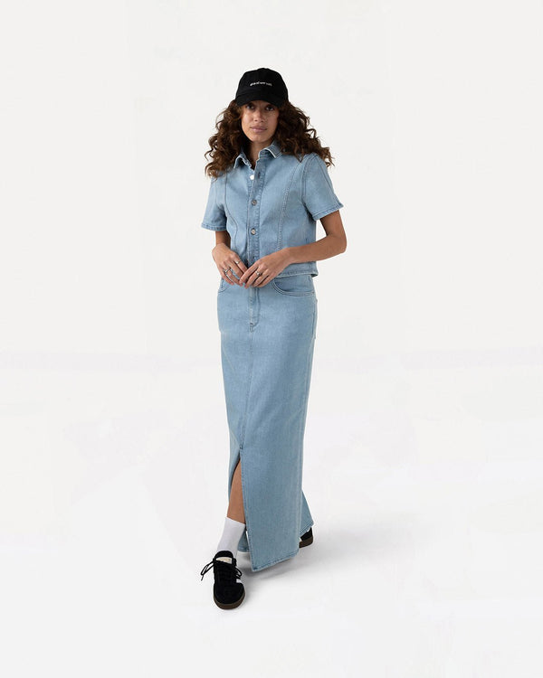 Jolene Denim Shirt & Ela Denim Skirt - Another-Label